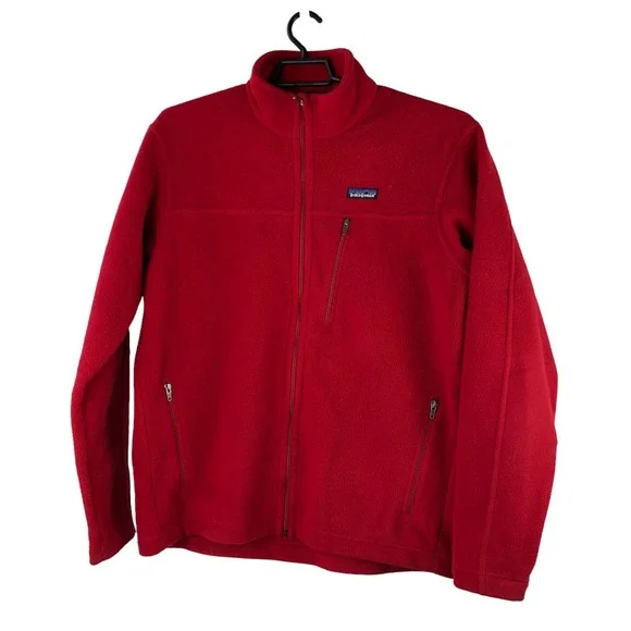 Patagonia Simple Synchilla Fleece Jacket Full Zip Red Men's Size Large - Picture 6 of 11